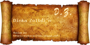 Dinka Zoltán névjegykártya