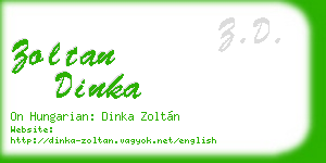 zoltan dinka business card
