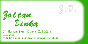 zoltan dinka business card